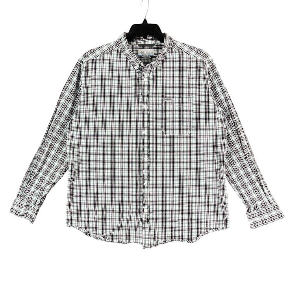 Columbia Shirt Men XL Office Casual Outdoor Core Everyday Plaid Nature Trail Top
